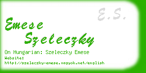 emese szeleczky business card